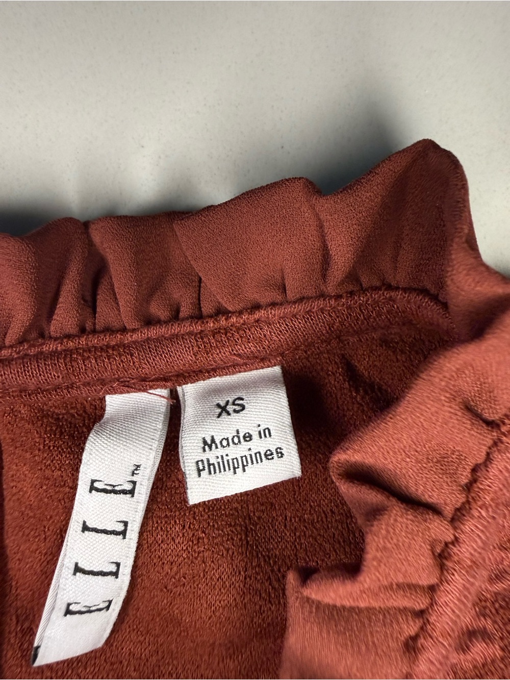 Elle Textured Ruffle-Neck Long Sleeve Top - Picture 6 of 9